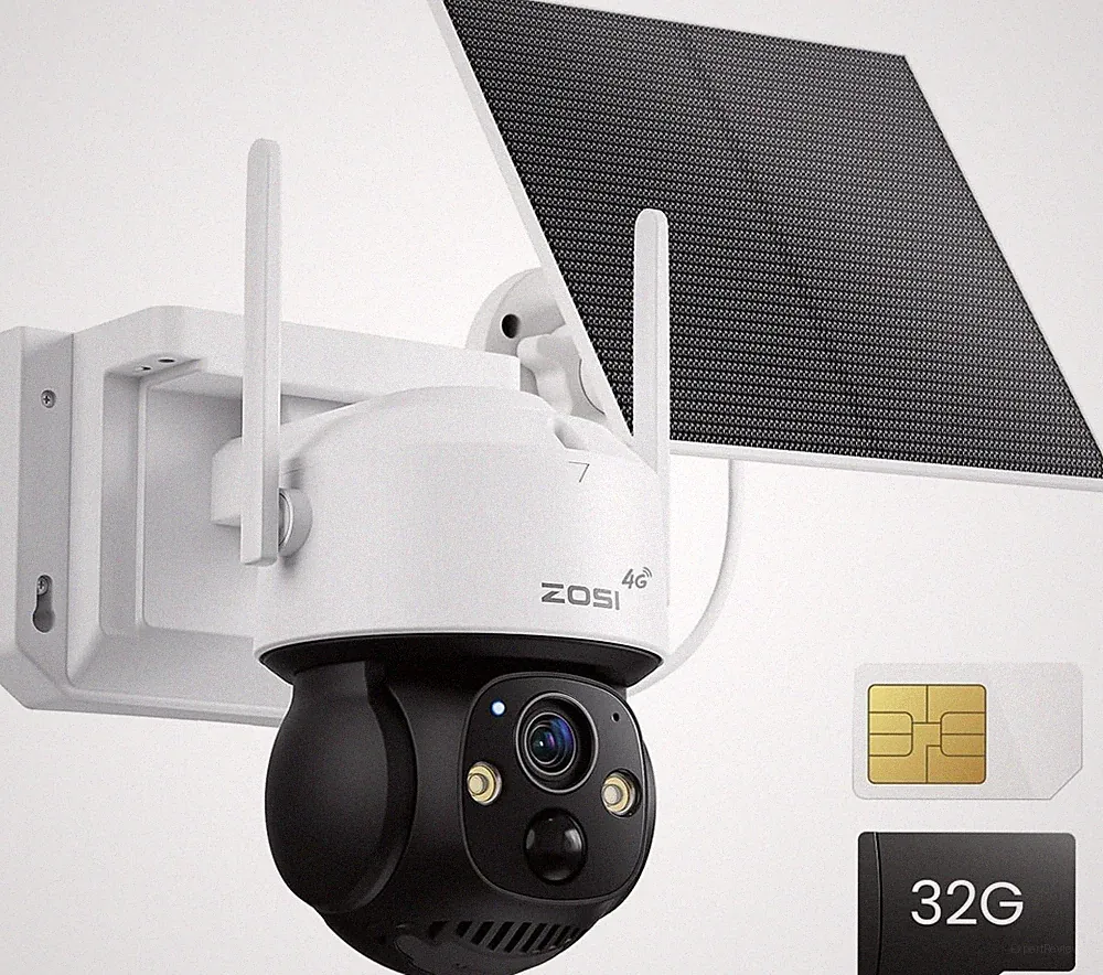 ZOSI 4G LTE Überwachungskamera Außen 4MP Akku Solar 360°