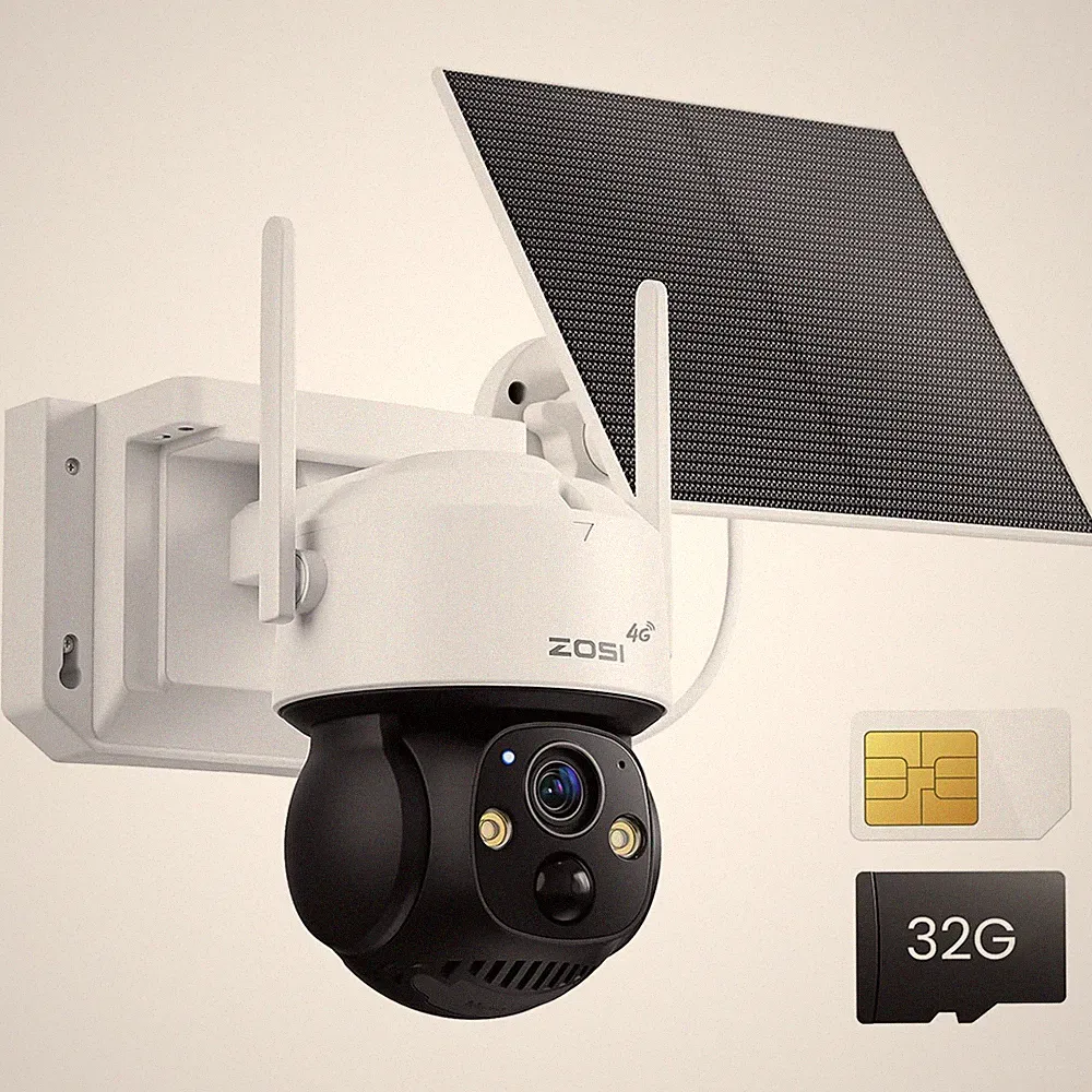 ZOSI 4G LTE Überwachungskamera Außen 4MP Akku Solar