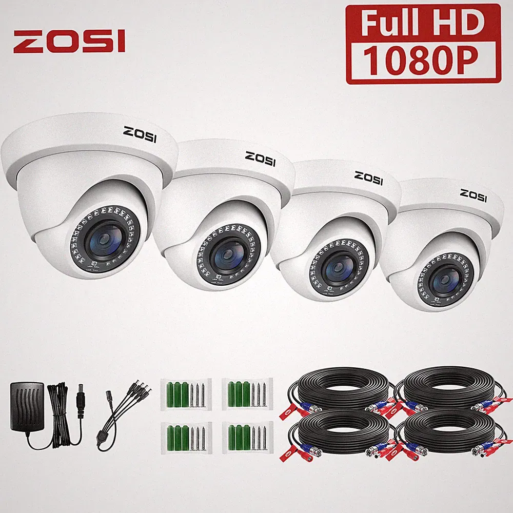 ZOSI 4x 1080P HD Außen TVI Dome IR Überwachungskamera