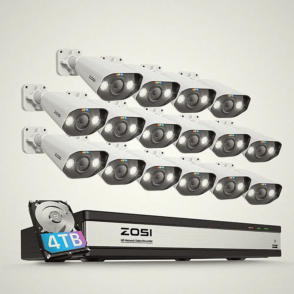 ZOSI 5MP 3K Überwachungskamera Set Außen 4TB NVR