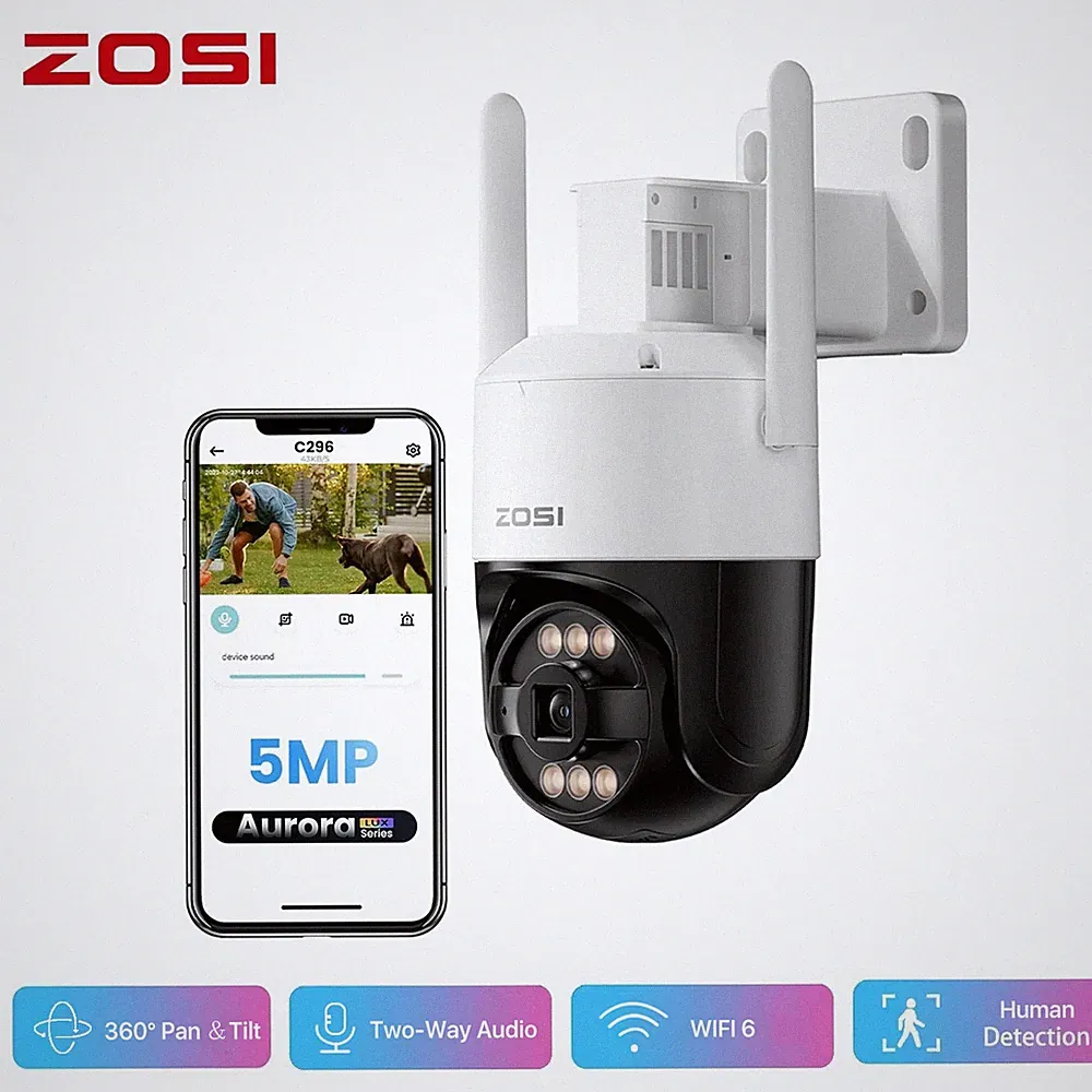 ZOSI 5MP WiFi-6 PTZ Außenkamera