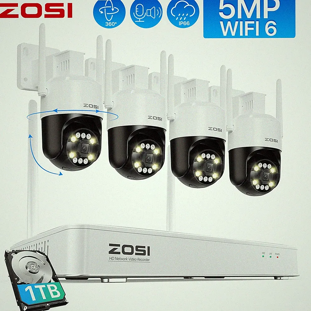 ZOSI 5MP WIFI 6 Set 8CH 1TB NVR