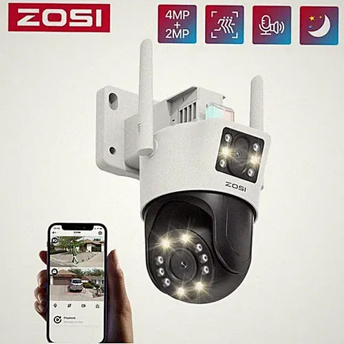 ZOSI 6MP WIFI Überwachungskamera Dual Linse