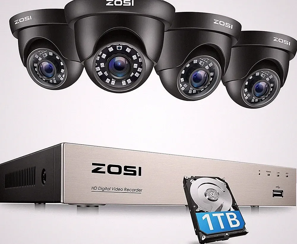 ZOSI 8CH 1080P Set 1TB DVR 4 Kameras
