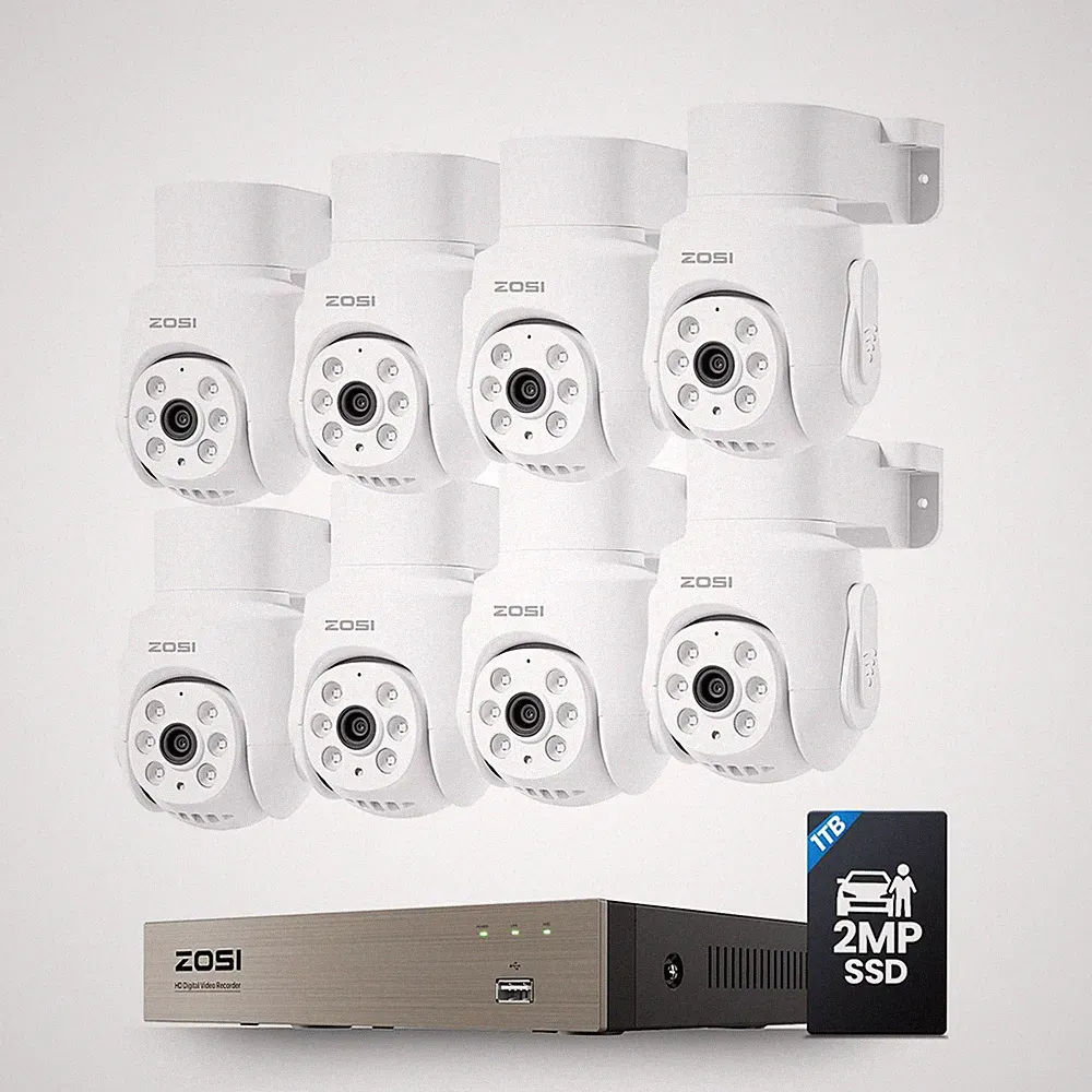 ZOSI 8CH 2MP Dome Set 1TB 8 Kameras
