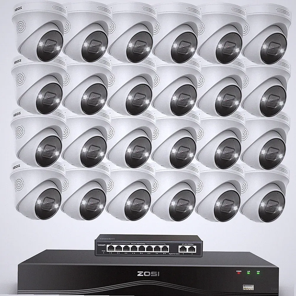 ZOSI 8MP 4K PoE Set 24CH 4TB NVR