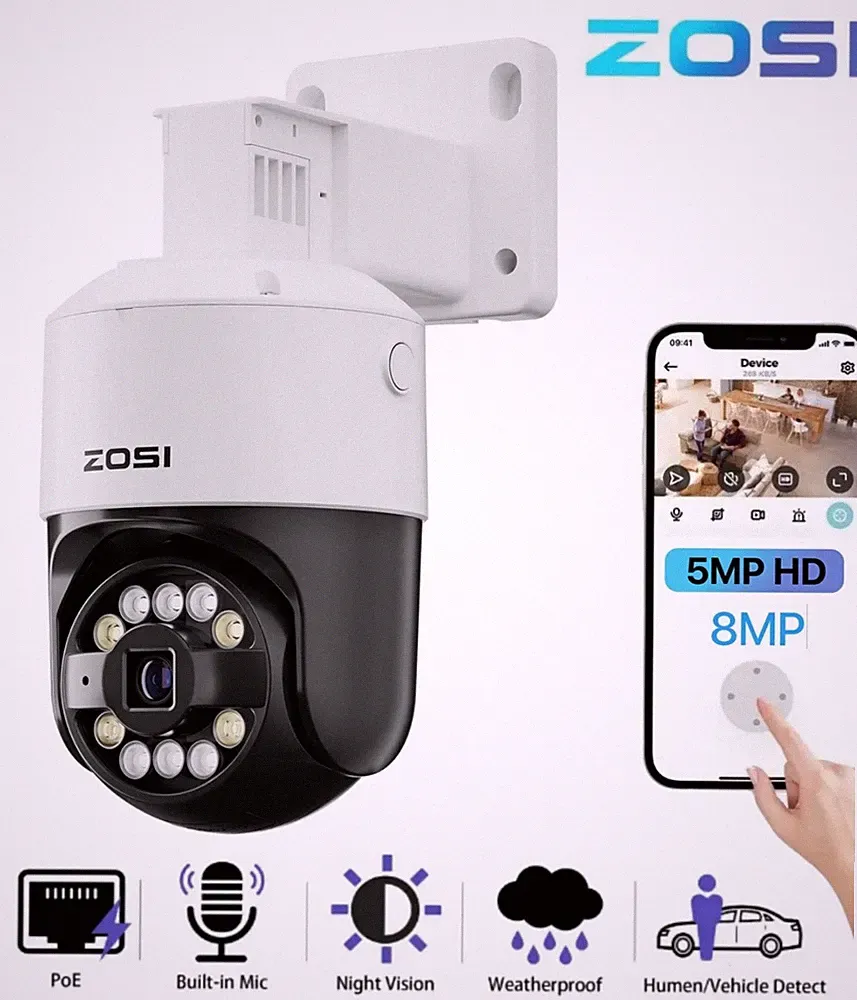 ZOSI C296 5MP/8MP PoE PTZ Kamera