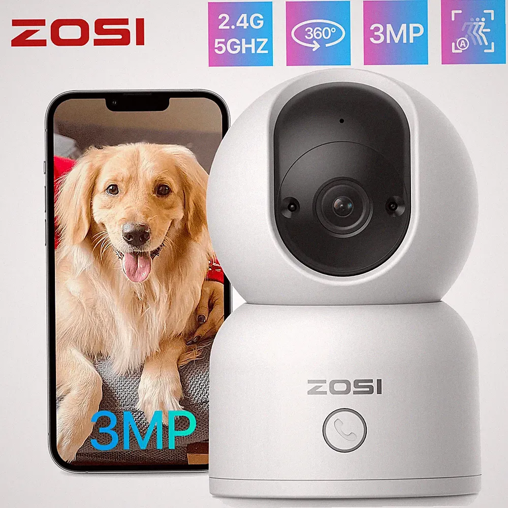ZOSI C518 3MP 2K Außen Wifi Überwachungskamera 2,4/5GHz IP Kamera 2 Wege Audio
