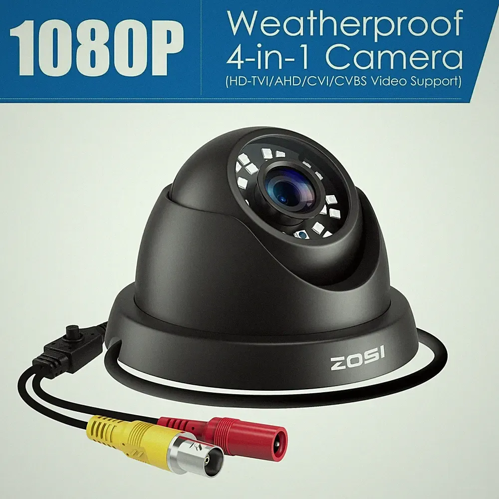 ZOSI CCTV 1080P 4in1 Überwachungskamera Außen Dome AHD CVI TVI CVBS IRNachtsicht