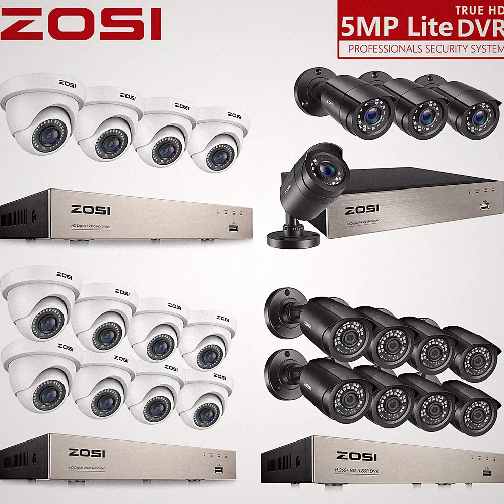 ZOSI H.265+ 8CH 2MP Überwachung Kamera Set Außen