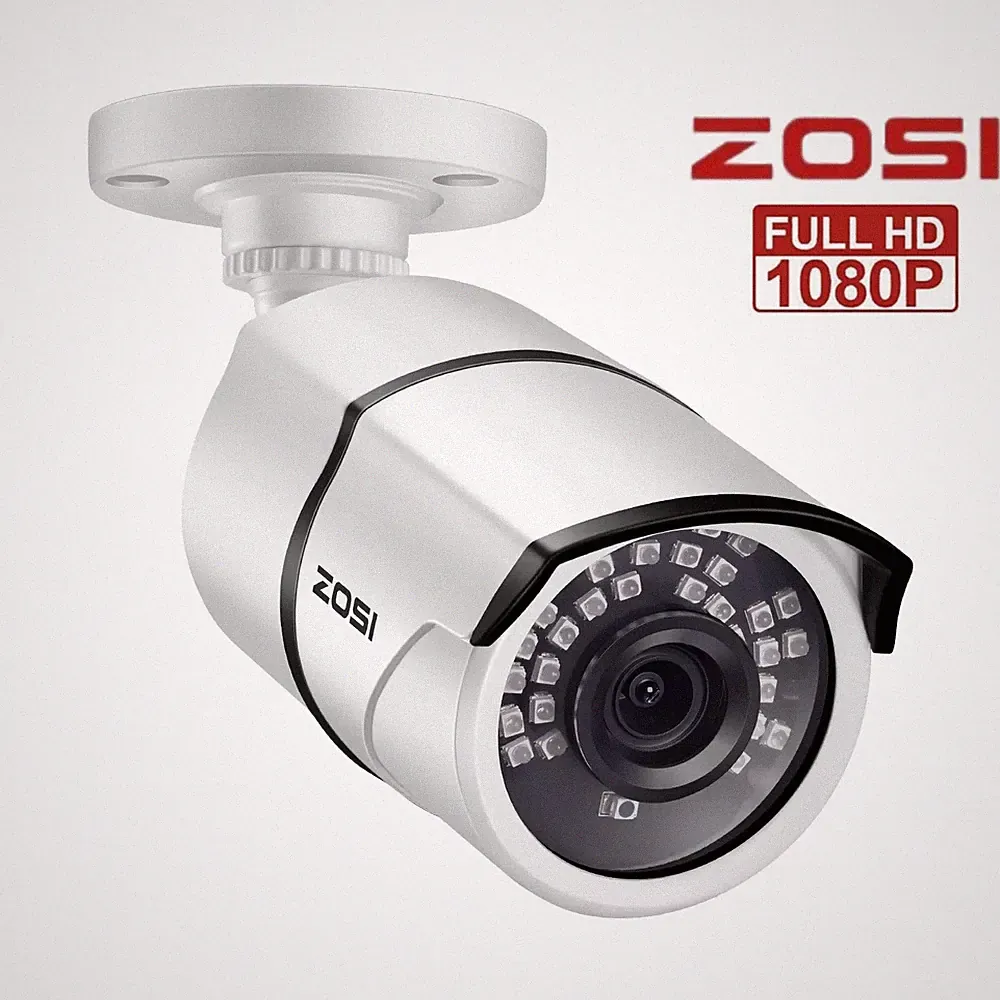 ZOSI HD 1080P Weiß Überwachungskamera Außen 4in1 für CCTV DVR Nachtsicht IP66