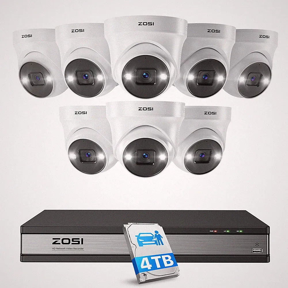 ZOSI PoE Audio Set 16CH 5MP 8 Kameras